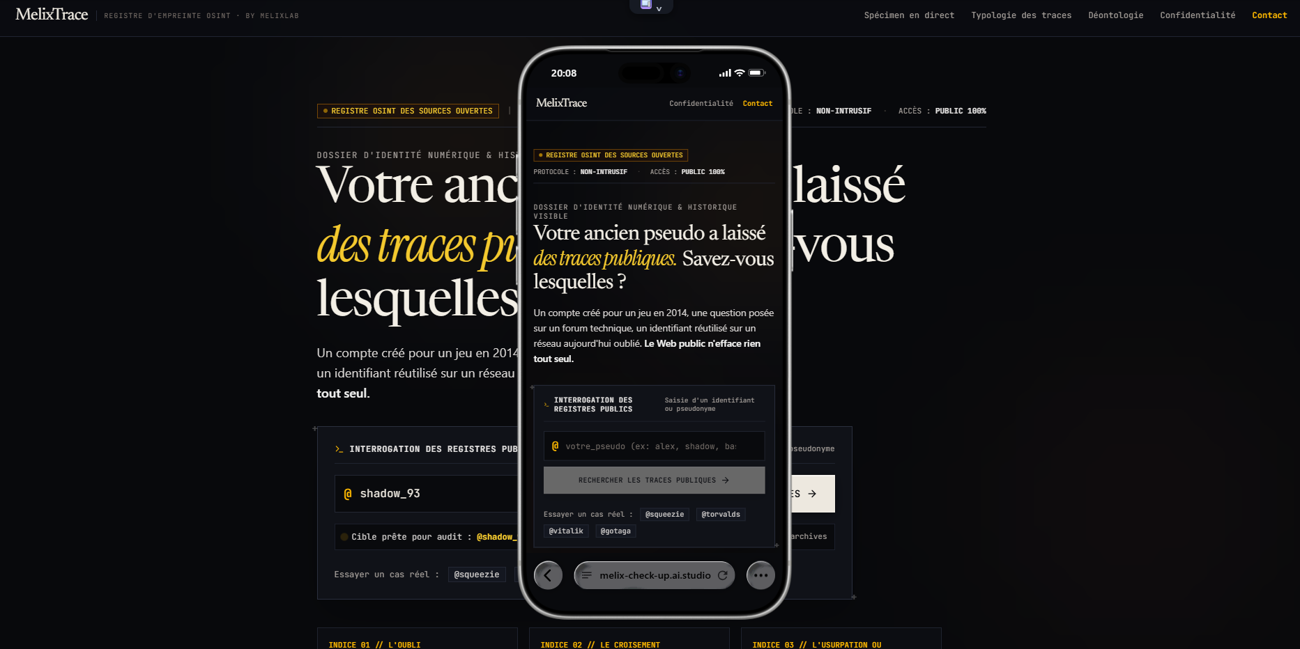 Capture d'une interface